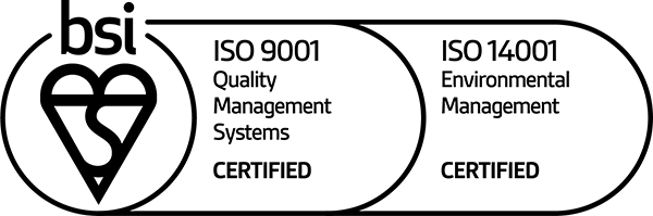 BSI ISO 9001 and 14001 certified